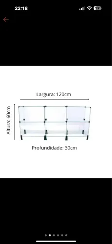 Expositor de vidro para festival de fatias