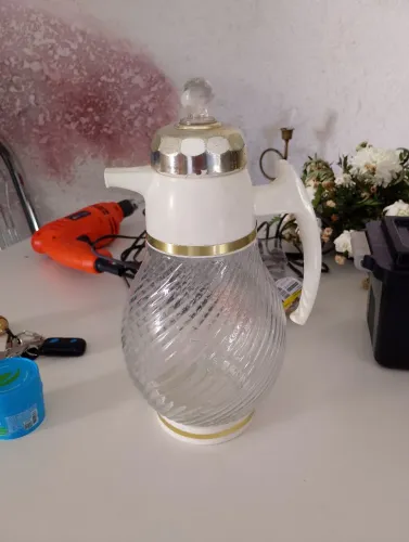 Jarra de vidro suqueira garrafa linda e muito antiga 1,8L