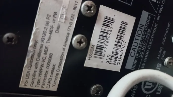 Par de Monitores de Áudio Yamaha HS50M (Ativos / Estúdio) - Excelente Estado
