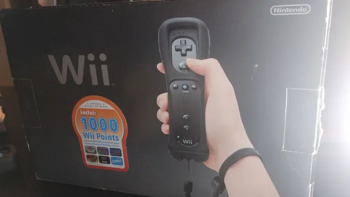 Nintendo Wii Black com caixa maís jogo Wii sports