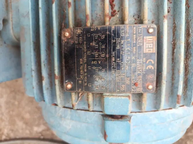 Motor WEG 15 CV alta rotação 