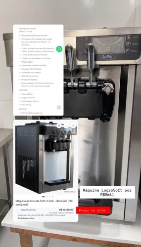 Maquina de sorvete expresso soft