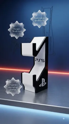 Suporte duplo para controles de ps5 design moderno