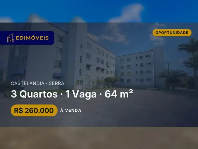 Apartamento 3 quartos em Castelândia, venha conhecer!