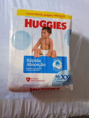 Fralda Huggies xxg 66 unidades