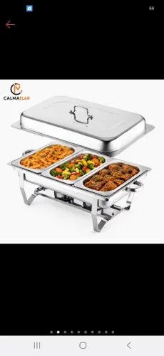 Rechaud profissional 33lt 3 cubas em inox