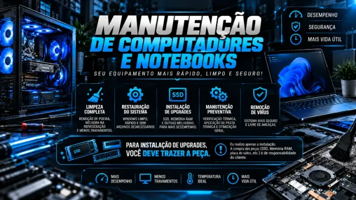 manutenção de computador e notebooks
