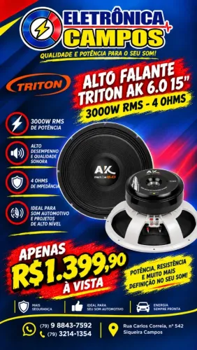 ALTO-FALANTE TRITON AK 15"'