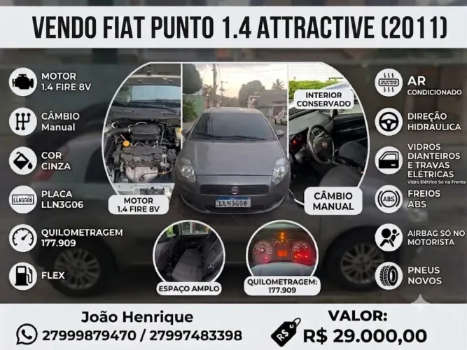 Fiat Punto Attractive 1.4 Fire Flex 8V 5P 2011