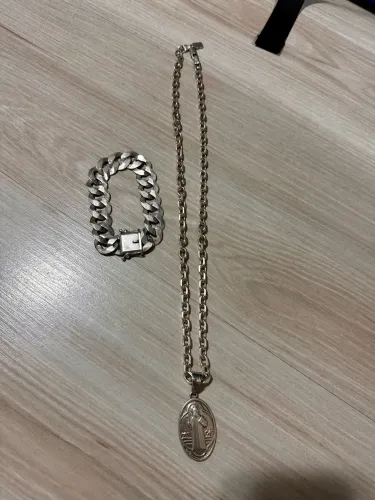 Corrente e pulseira de prata 925