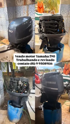 Vendo motor yamaha f 90 hp 4 tempos ou lancha completa 