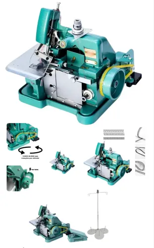 Maquina Costura Overlock Portatil Semi Industrial Gn16d Cor Verde