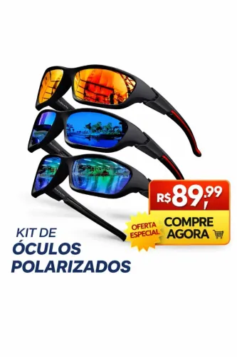 Kit óculos de sol proteção UV promoção