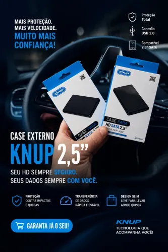CASE SATA USB 2.0 PARA HD 2,5 - MARCA: KNUP - KP-HD821