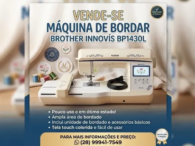 Máquina de bordar eletrônica brother 1430
