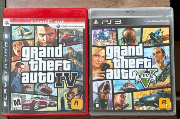GTA IV + GTA V PS3 - 2 Jogos Mídia Física Original