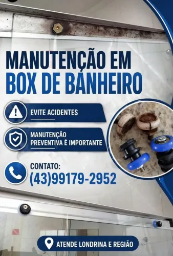 Manutenção em Box de banheiro, portas e janelas de vidros