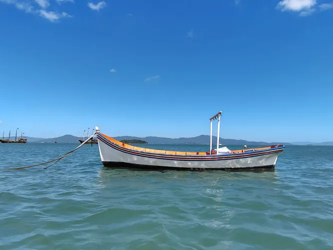 Bote de madeira, ótimo estado, pronto p usar