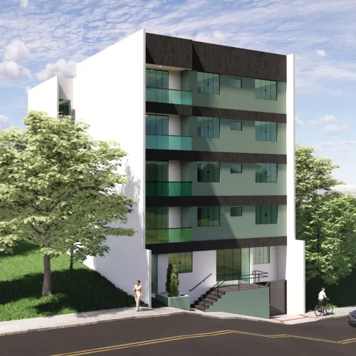 Apartamento em construção em frente a vetor