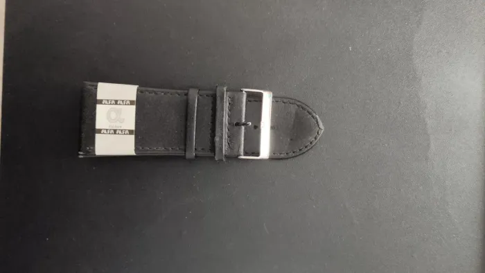 pulseira relógio de pulso couro preto tamanho 34