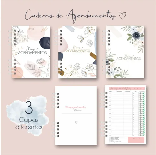 Caderno de agendamento clínicas de estética