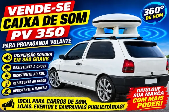 Vende-se Caixa de som em Fibra para Propaganda Volante