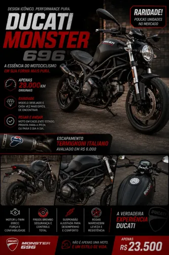 Ducati Monster 696cc RARIDADE