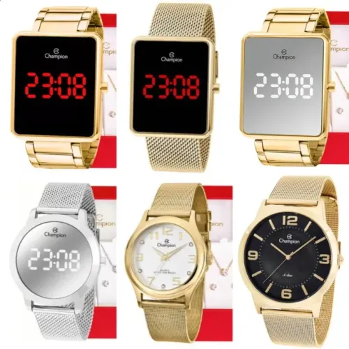 Relógio Champion feminino. Valor varia entre 190,00 a 240,00 reais.