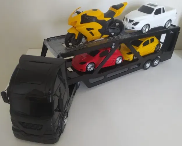 Baixei para Vender Logo - Caminhão Cegonha com 03 carros + 01 Moto