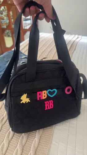 Bolsa térmica lancheira Rebeca bonbon preta original