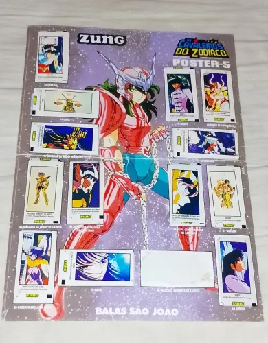 Álbum poster 5 cavaleiros do zodíaco zung 1994