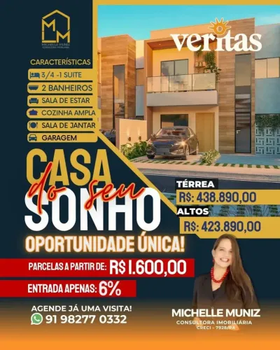 Condominio de casas Veritas grande lançamento ao lado da Augusto Montenegro