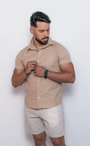 Camisa de botão gola social 