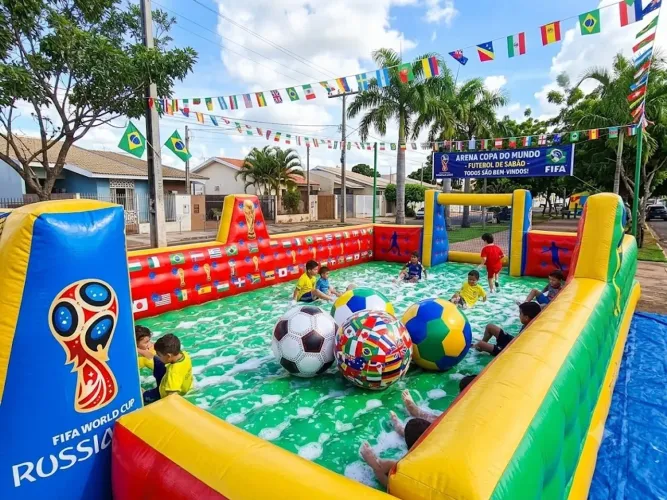 Tobagã Inflavel futebol de sabão pula pula aluguel