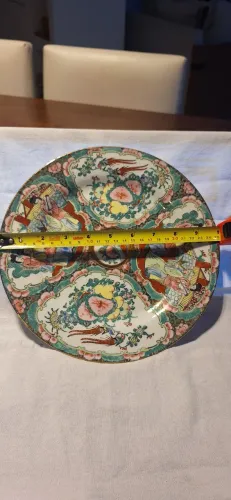 prato porcelana chinesa rose medallion decorativo