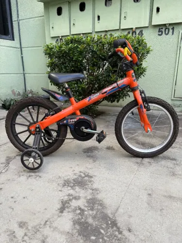 Bicicleta Infantil Nathor Extreme Aro 16 Alumínio V-Brakes Laranja 