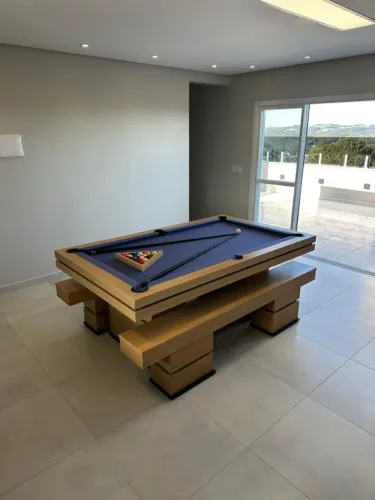 Mesas 3 em 1:Bilhar/Jantar/Ping Pong 