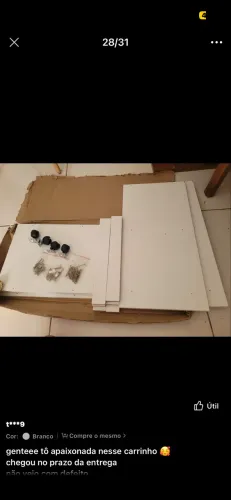 Carrinho Organizador para Manicure - Branco, 3 Bandejas