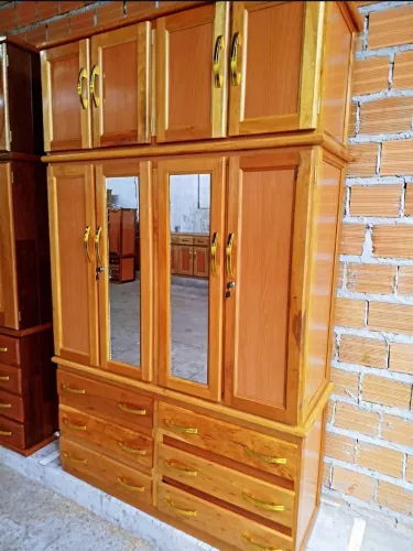 GUARDA ROUPA CASAL 4 PORTAS COMPLETO COM ESPELHOS NOVO