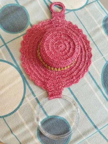 Suporte pano de prato crochê