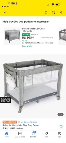 Vendo berço portátil! 