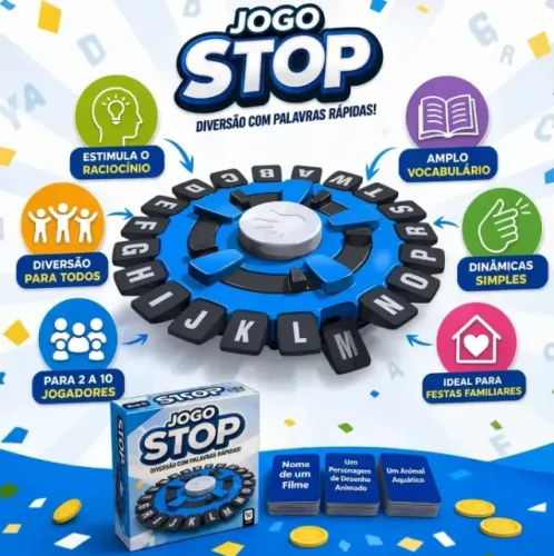 Jogo De Palavras Tapple - Tabuleiro Trava Letras Stop Port