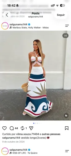 Vestido longo salgunamu