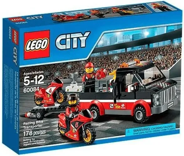 lego city. corrida de motos. 170 peças! completo! original. (mod. 60084)