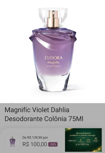 Magnific Violet Dahlia Desodorante Colônia 75Ml