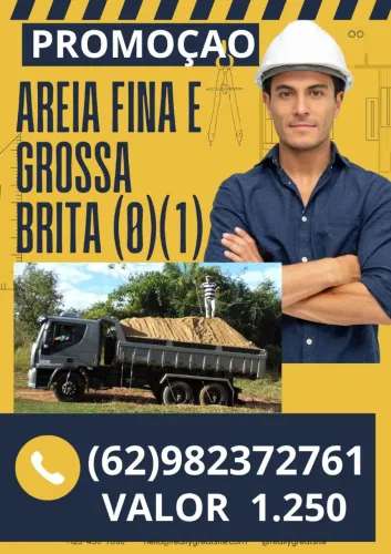 Areia grossa e fina e brita (0) e (1)