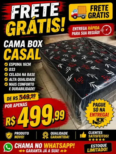 Cama box casal - Promoção por tempo limitado