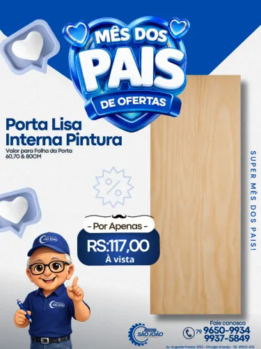 Promoção Porta lisa para pintura