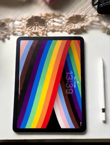Ipad Air M2 (2024), de 8GB RAM e 128GB SSd, cor Azul, Tela de 11" + Apple Pencil