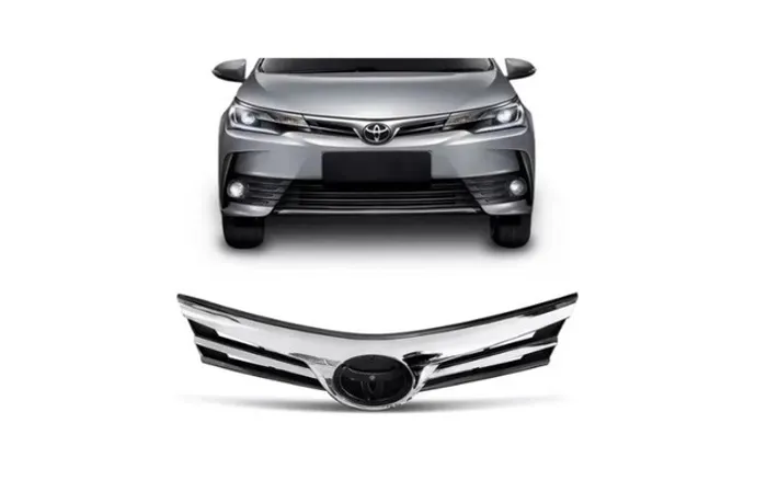 Grade Radiador Com Friso Cromado Corolla 2018 2019 